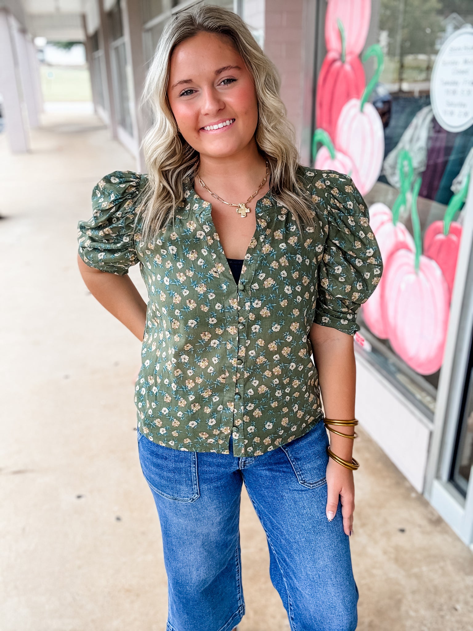 Meadow Bloom Button Blouse