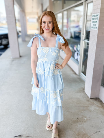 Baby Blue Flower Dress