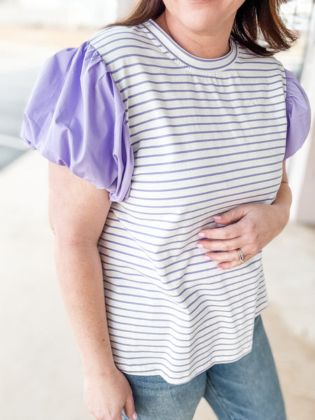 Purple Striped Top