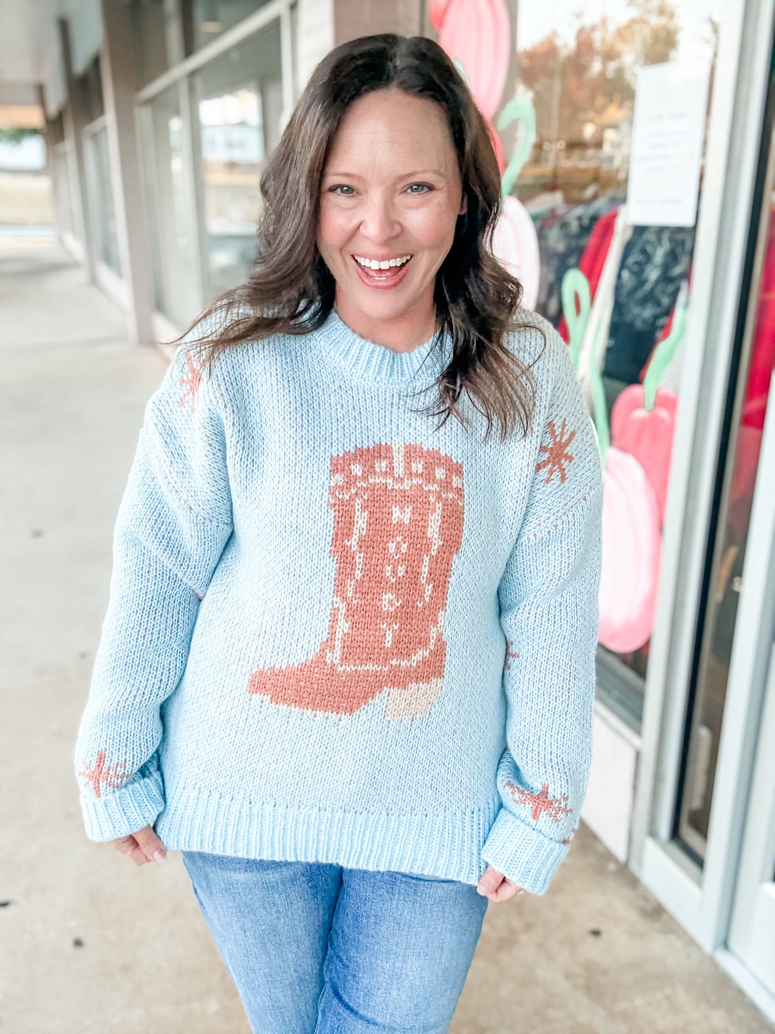 Boot Scootin’ Cozy Sweater