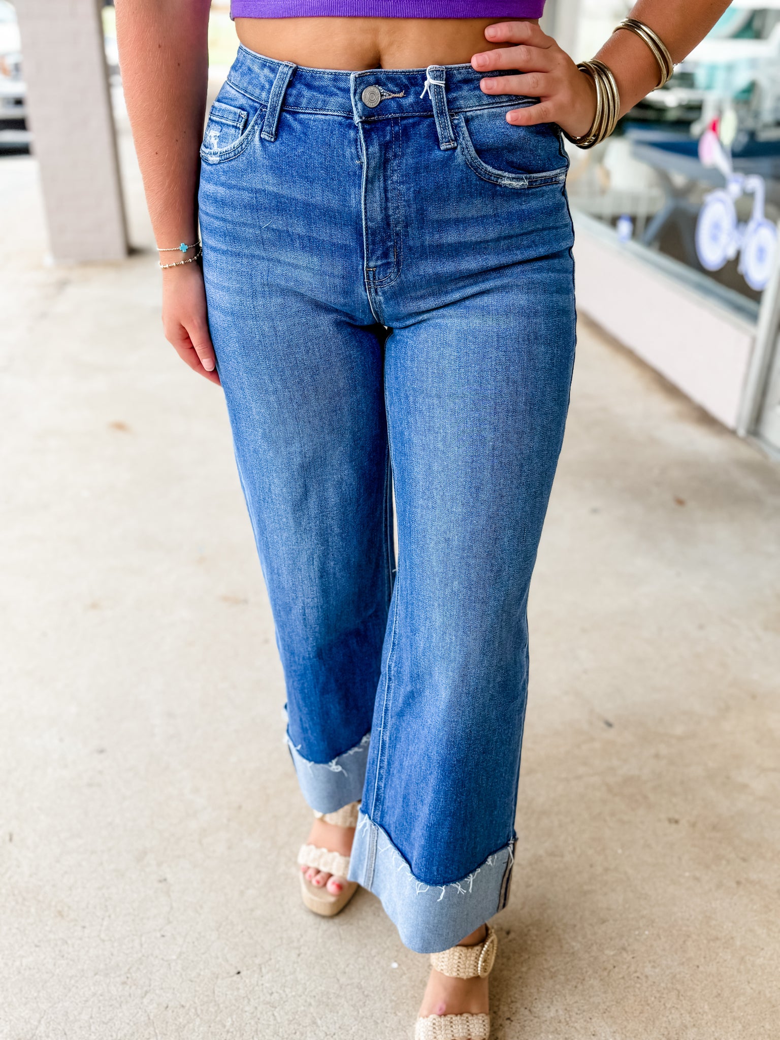 Lovervet High Rise Cuff Jeans