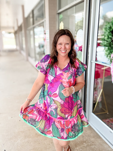 Purple Tropical Dress