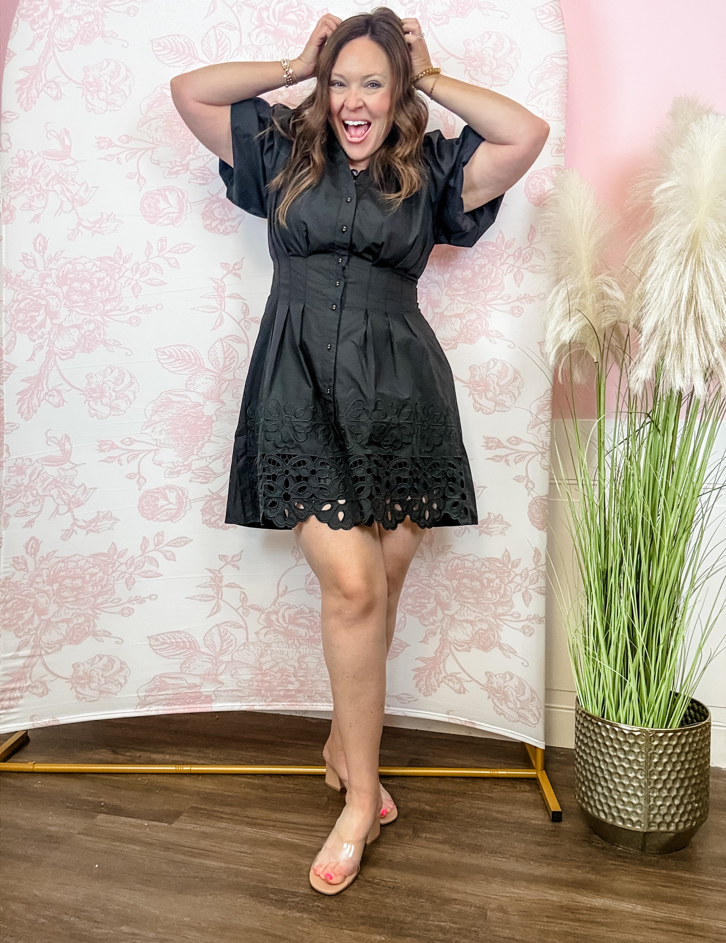After Hours Eyelet Dress