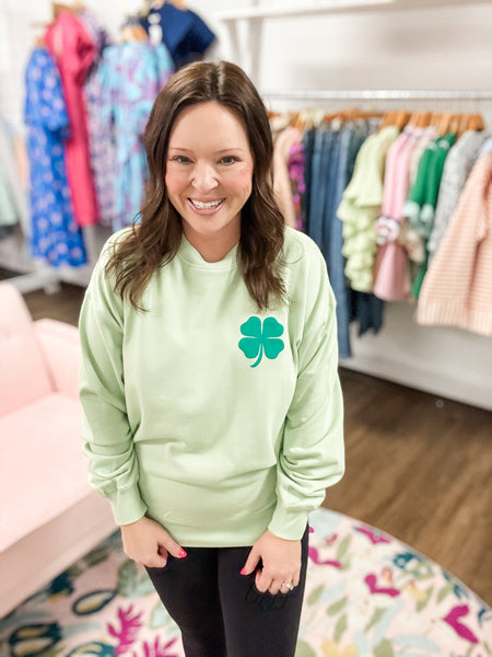 Shamrock Sweatshirt:  green