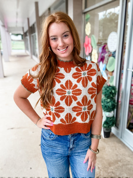 Bold Rust Orange Sweater