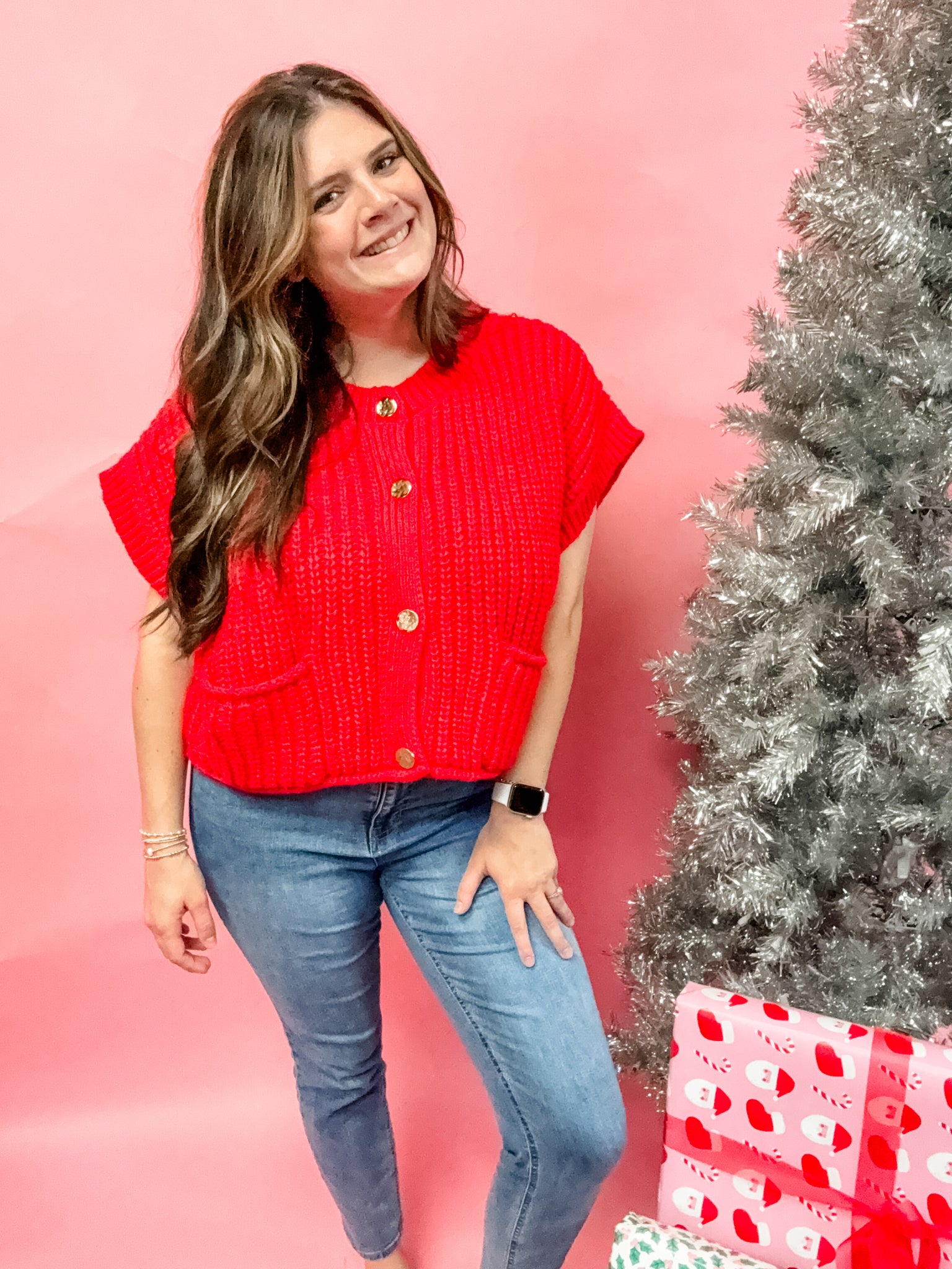 Hollyberry Knit Vest