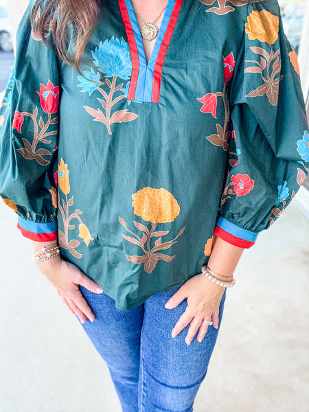 Autumn Bloom Blouse – Plus