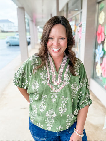 Olive Meadow Top