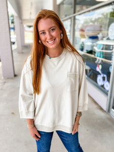 Ecru Casual Top