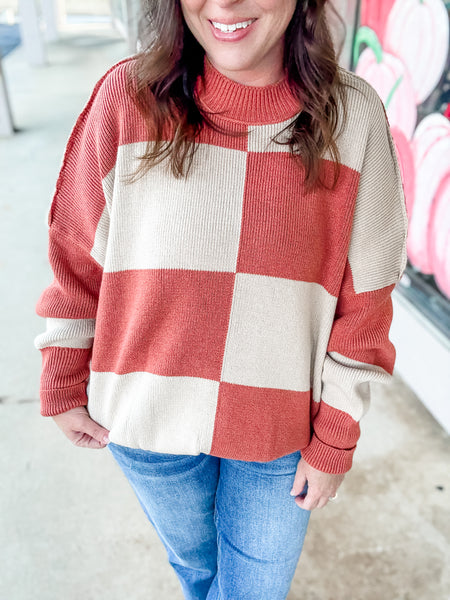 Autumn Checkmate Sweater