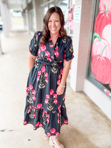 Midnight Bloom Maxi Dress