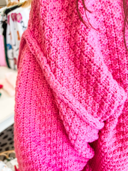 Hibiscus Pink Cardigan