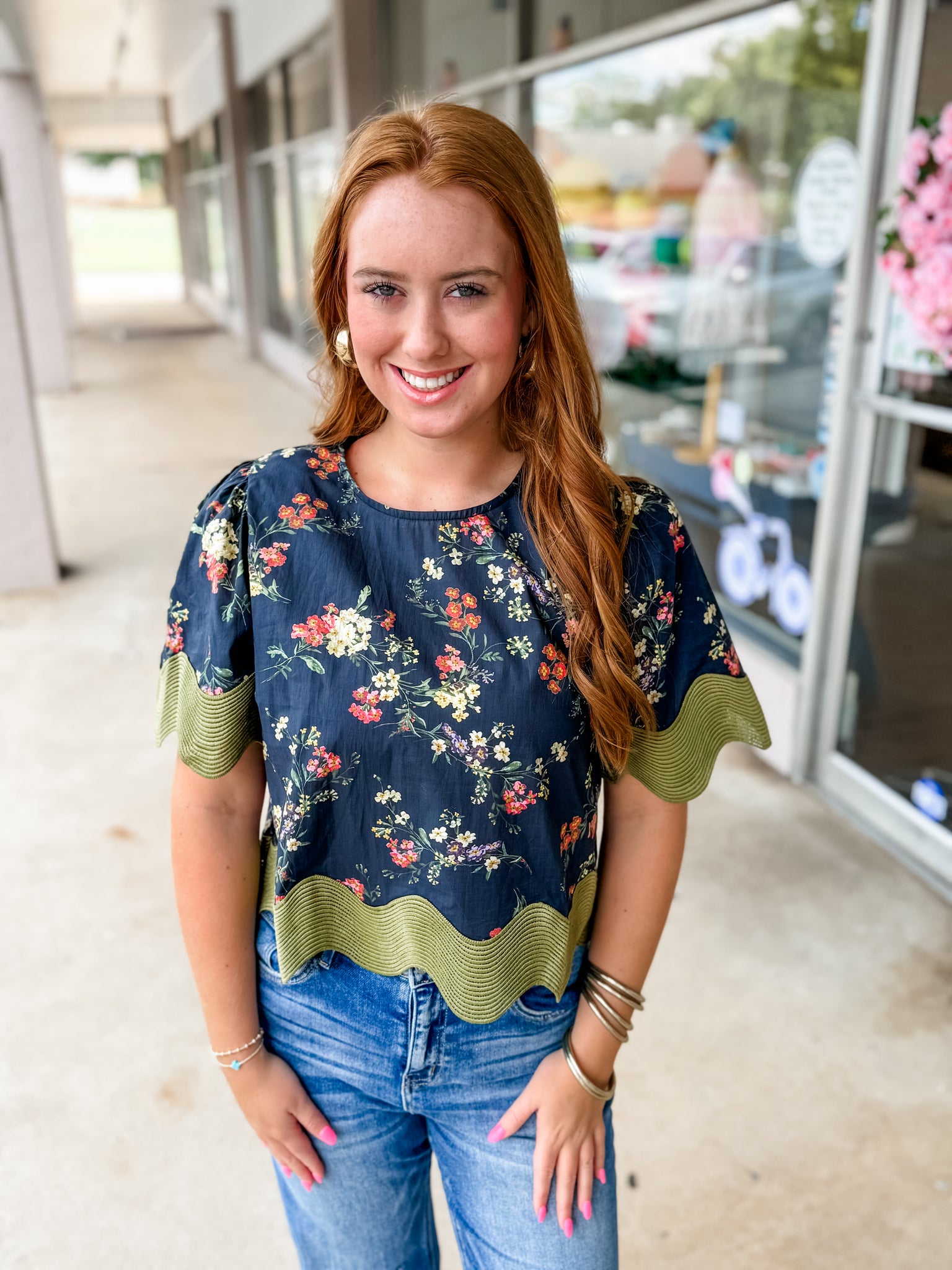 Midnight Bloom Flutter Top