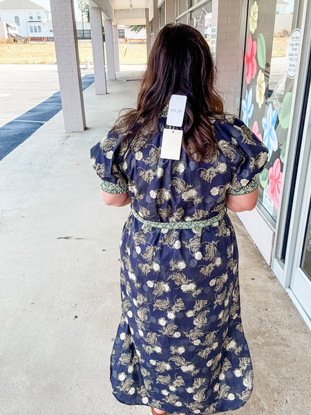 Midnight Floral Pattern Dress