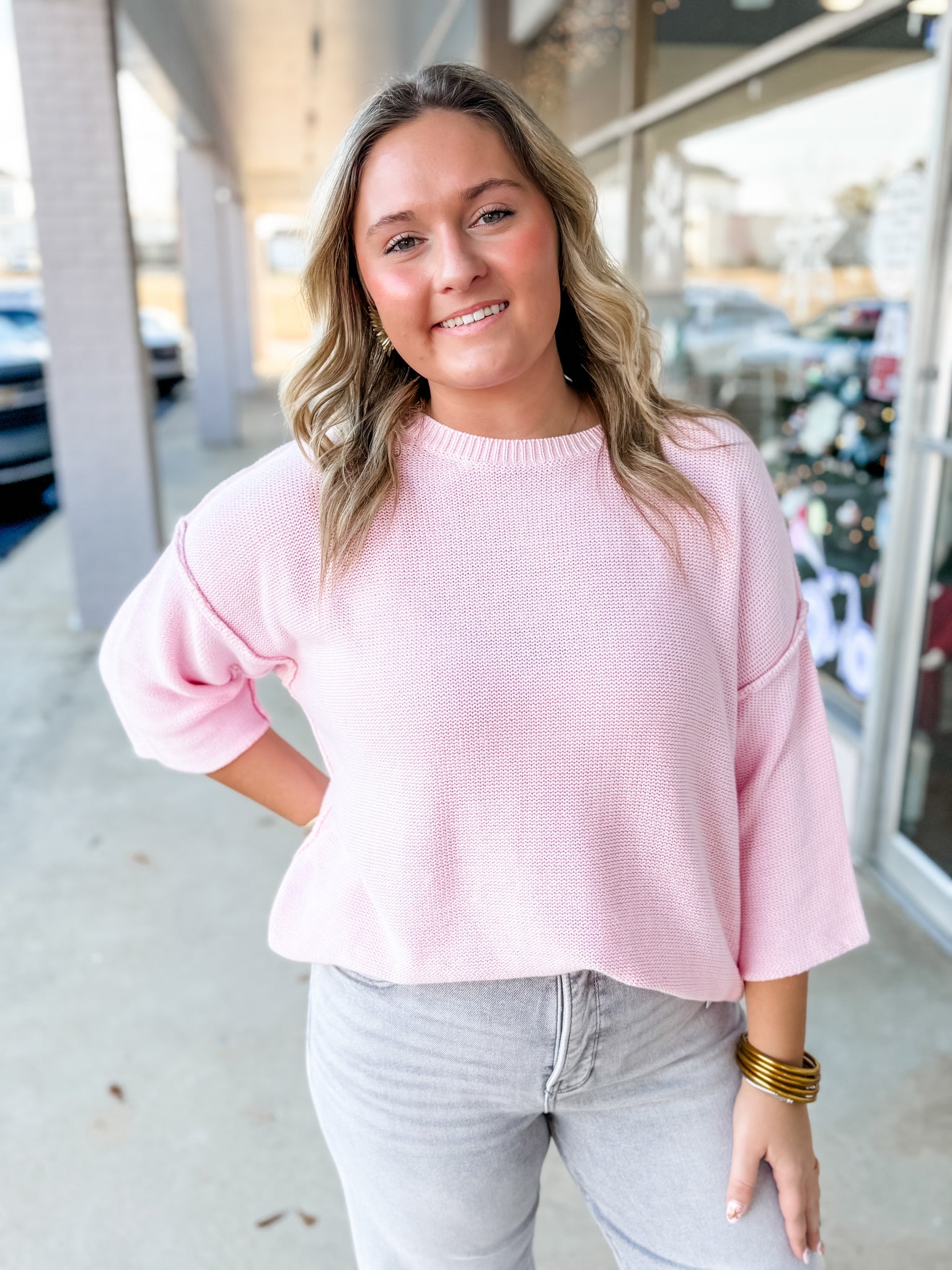 Blush Bloom Knit Pullover