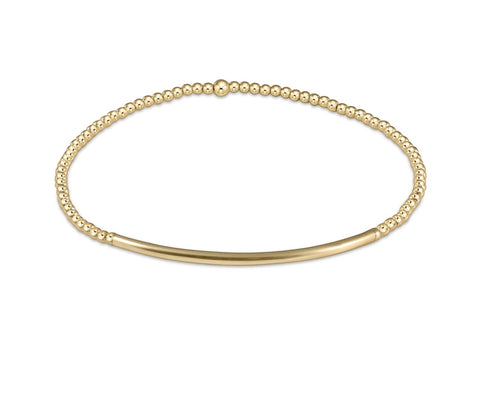 Enewton Classic Gold 2mm Bracelet: Bliss Bar Gold