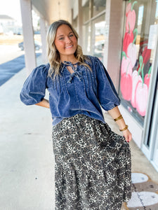 Midnight Cord Blouse