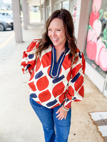 Autumn Mosaic Blouse:  Plus