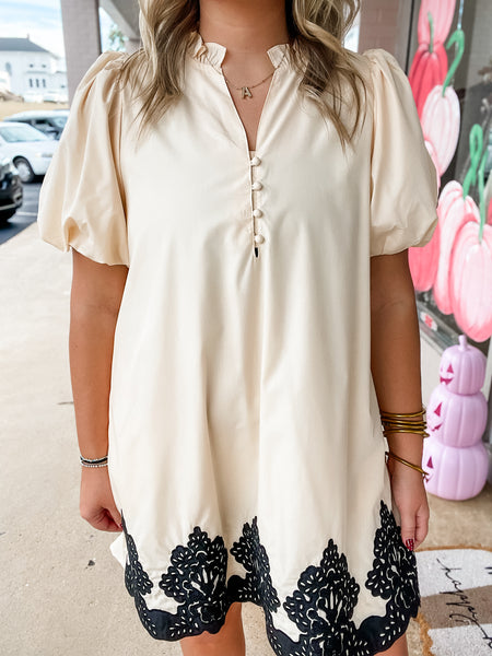 Ivory Midnight Bloom Dress