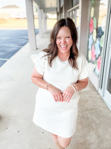 Ivory Textured Dress