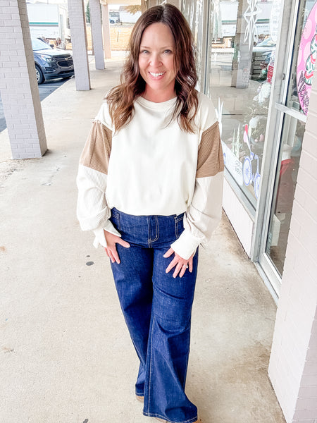 Mica Nightfall Pocket Wide-Leg Jeans