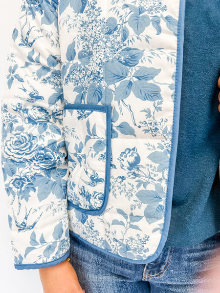 Blue Floral Jacket