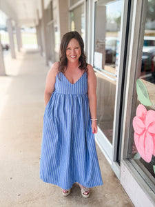 Chambray Striped Dress