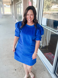 Electric Charm Corduroy Dress