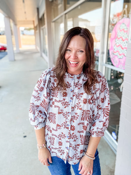 Cinnamon Bloom Blouse