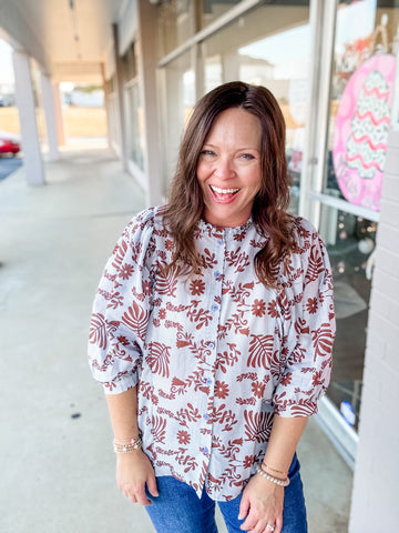 Cinnamon Bloom Blouse