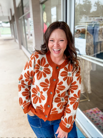 Floral Pattern Cardigan
