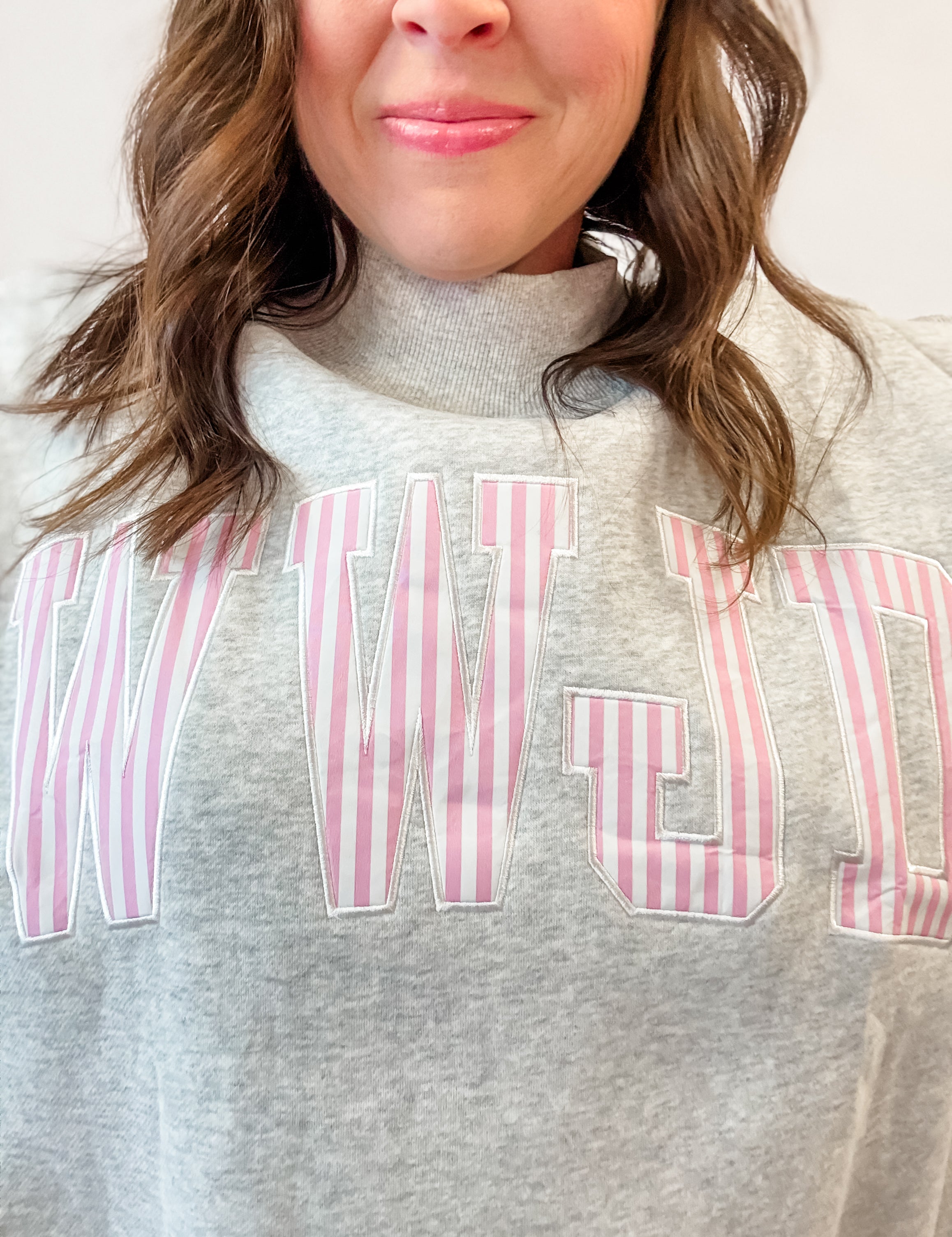 Pink Stripe WWJD Sweatshirt