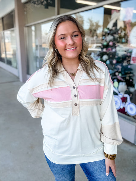 Blush Horizon Pullover