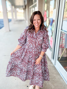 Libby Brown Floral Midi Dress