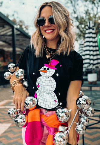 Disco Snowman Tee