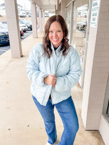 Snowflake Stitch Puffer Jacket