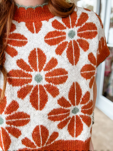 Bold Rust Orange Sweater