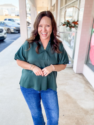 Sagewood Notch Top: Plus