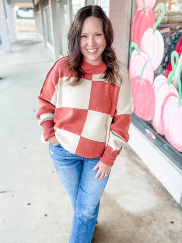 Autumn Checkmate Sweater