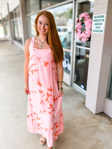 Pink & Orange Floral Dress