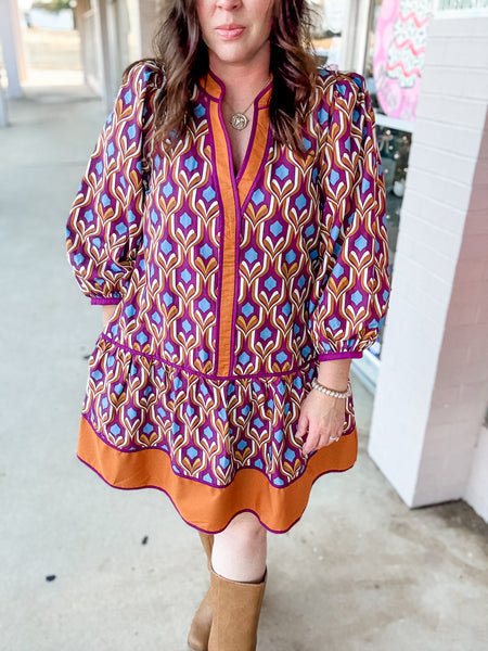 Retro Charm Tunic Dress