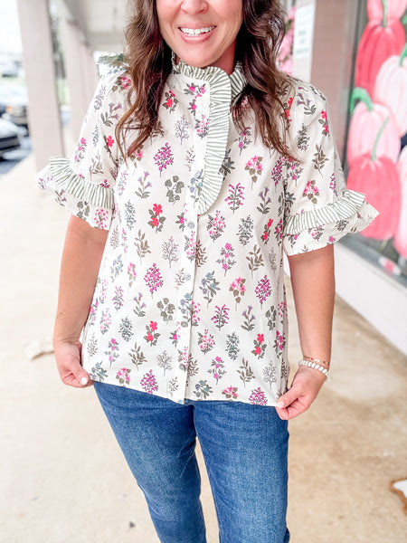 Wildflower Ruffle Blouse