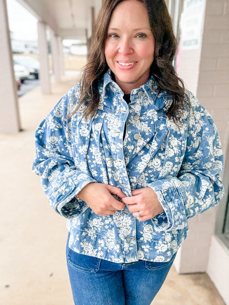 Bluebell Bloom Denim Jacket