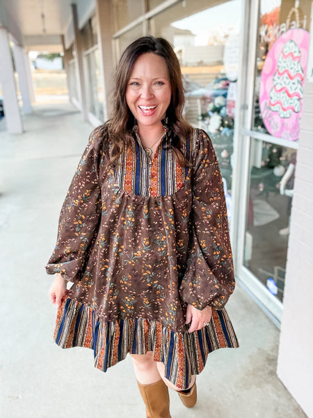 Autumn Trail Boho Dress