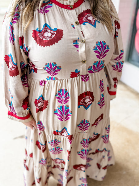 Canyon Blooms Maxi Dress: Plus