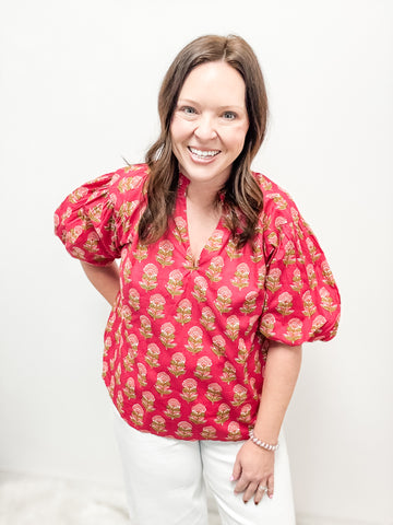 Pink Flower Top