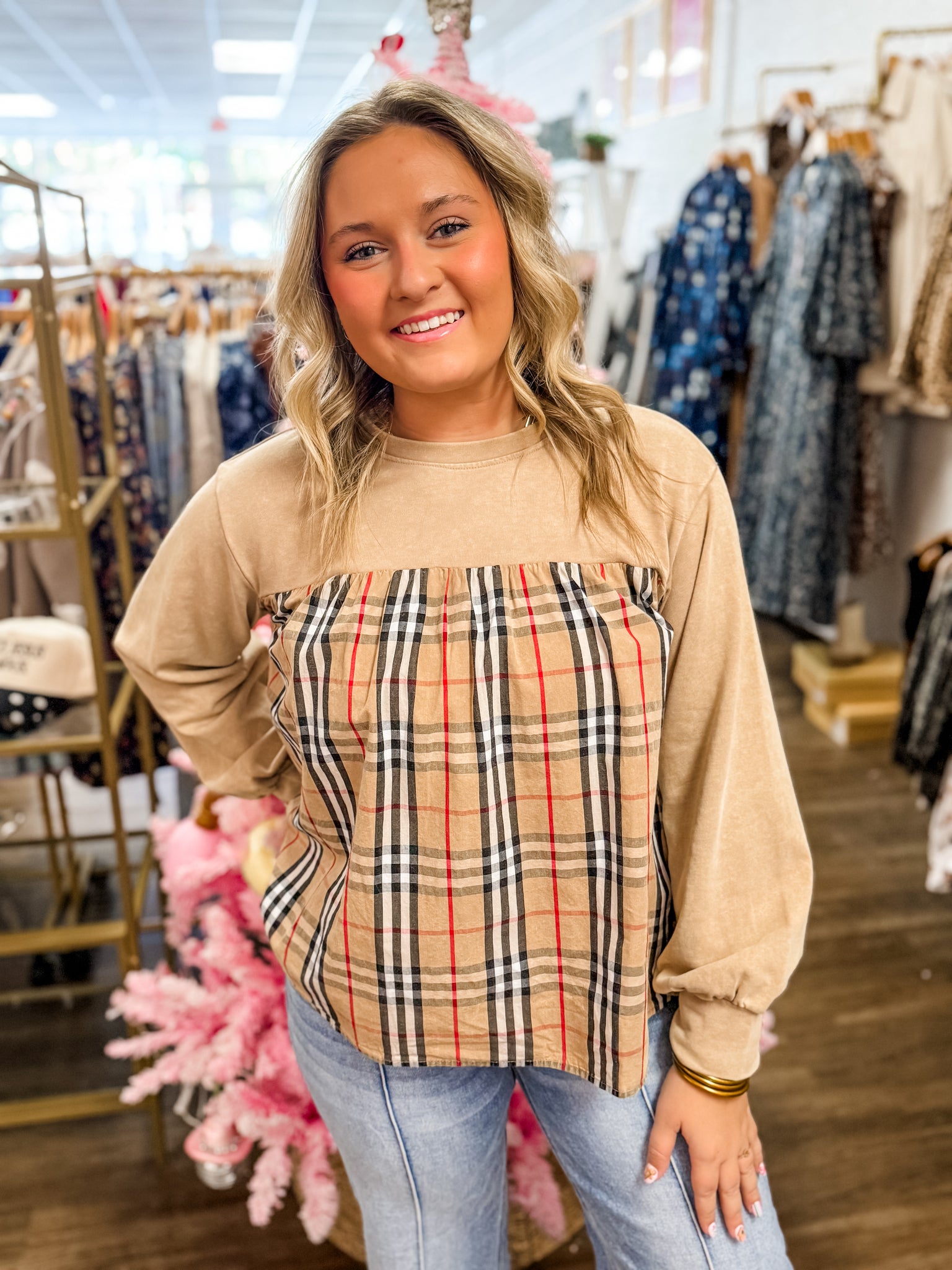 London Layers Plaid Top