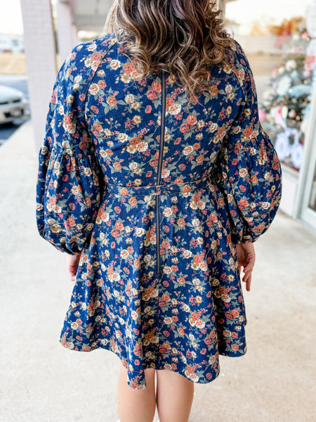 Autumn Rose Wrap Dress