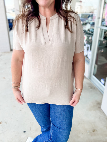 Blush Whisper Textured Blouse