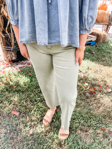 Light Olive Vervet Pants